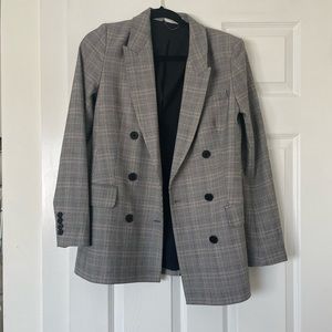 Babaton double breasted plaid blazer - size 2
